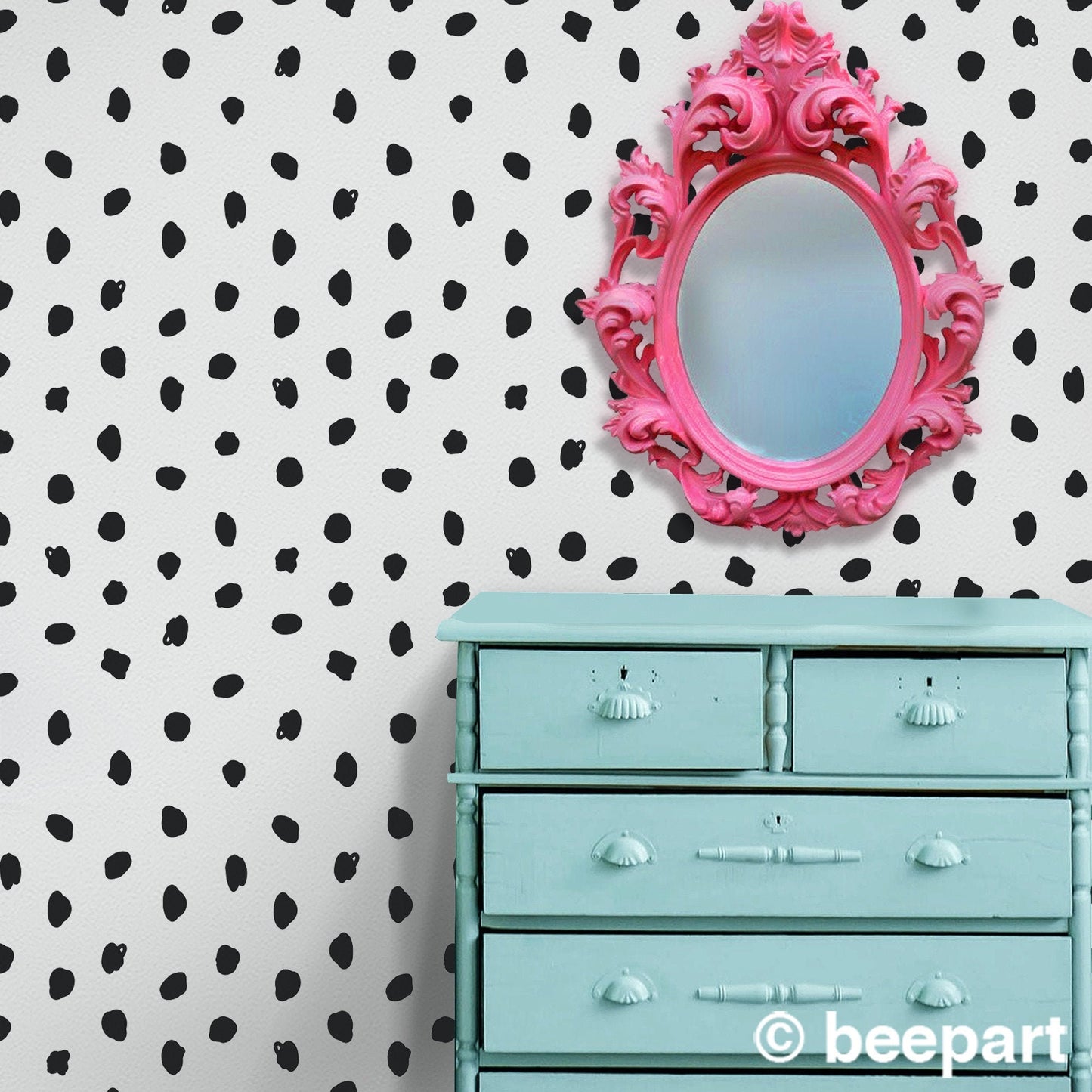Paint Daubs Polka Dot Wall Decal Set | Modern Pattern Decals