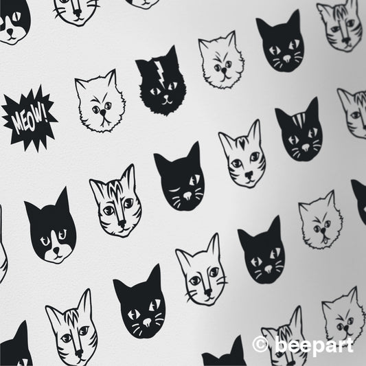 Black Cat Wall Decal Set