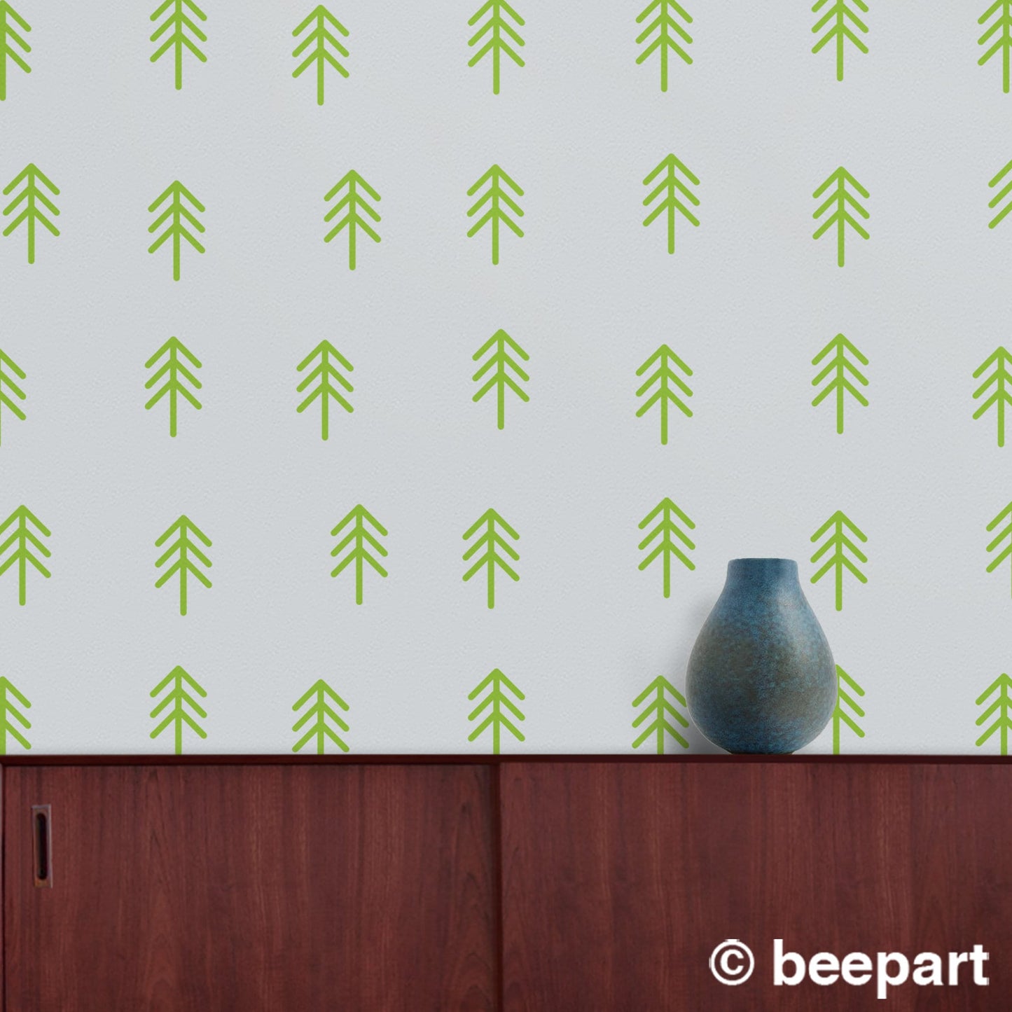 Forest trees wall decal- tree pattern, forest decals, woods, outdoors, wilderness art, tree stickers, forest art