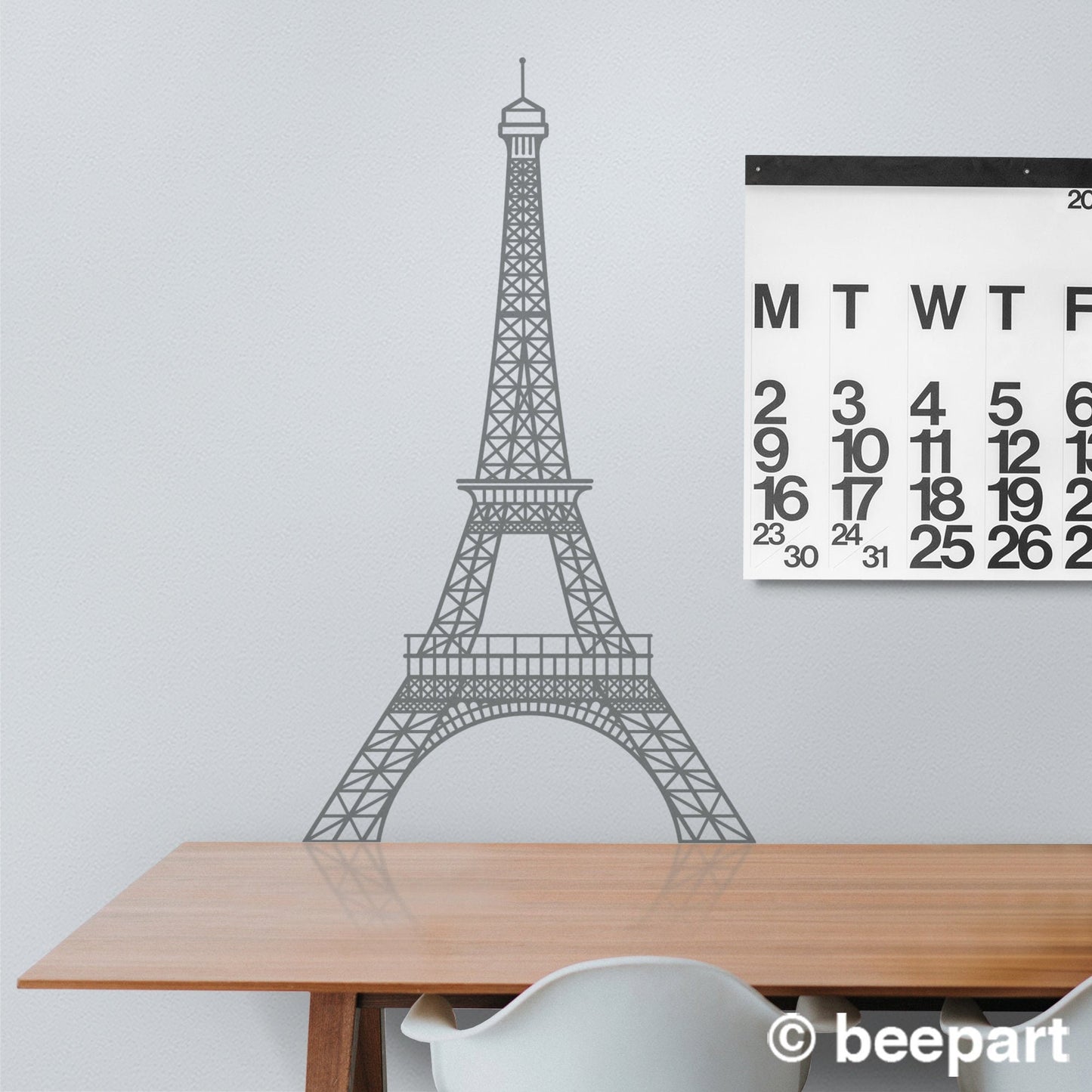 Eiffel tower wall decal- paris, architecture wall decor, office decor, francophile, architectural design, blueprint