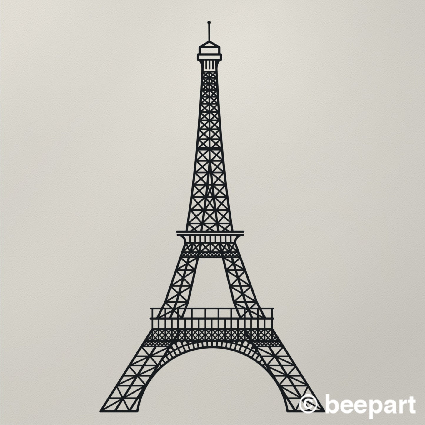 Eiffel tower wall decal- paris, architecture wall decor, office decor, francophile, architectural design, blueprint