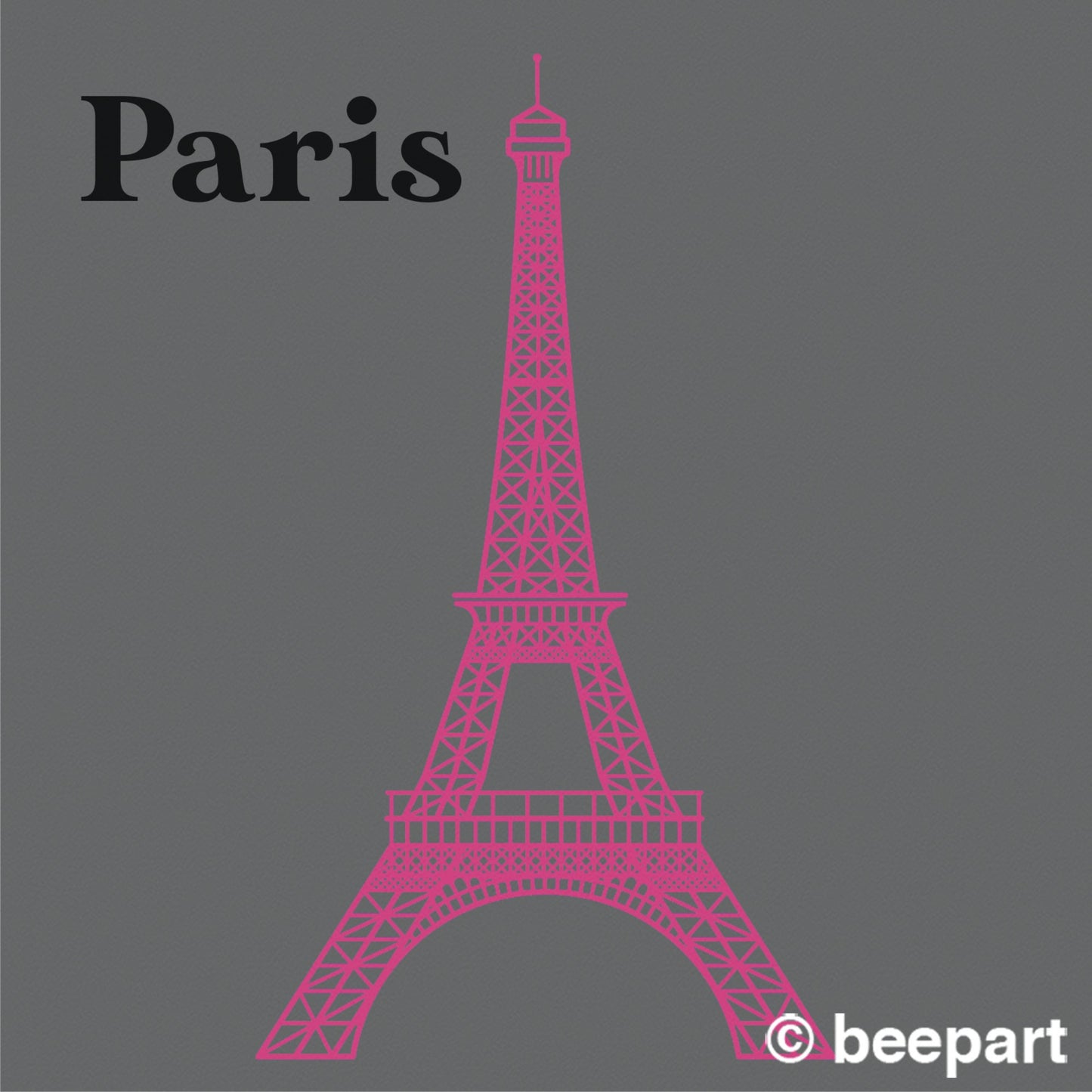 Personalized Eiffel Tower Vinyl Wall Decal | Custom Name Decal