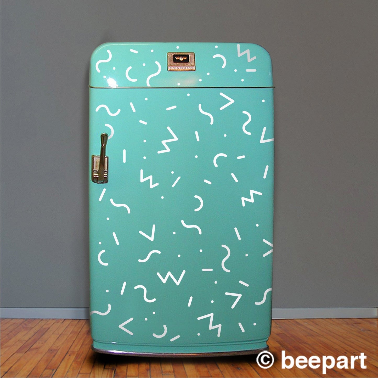 Memphis Group Refrigerator Stickers | Retro 80s Fridge & Appliance Decals