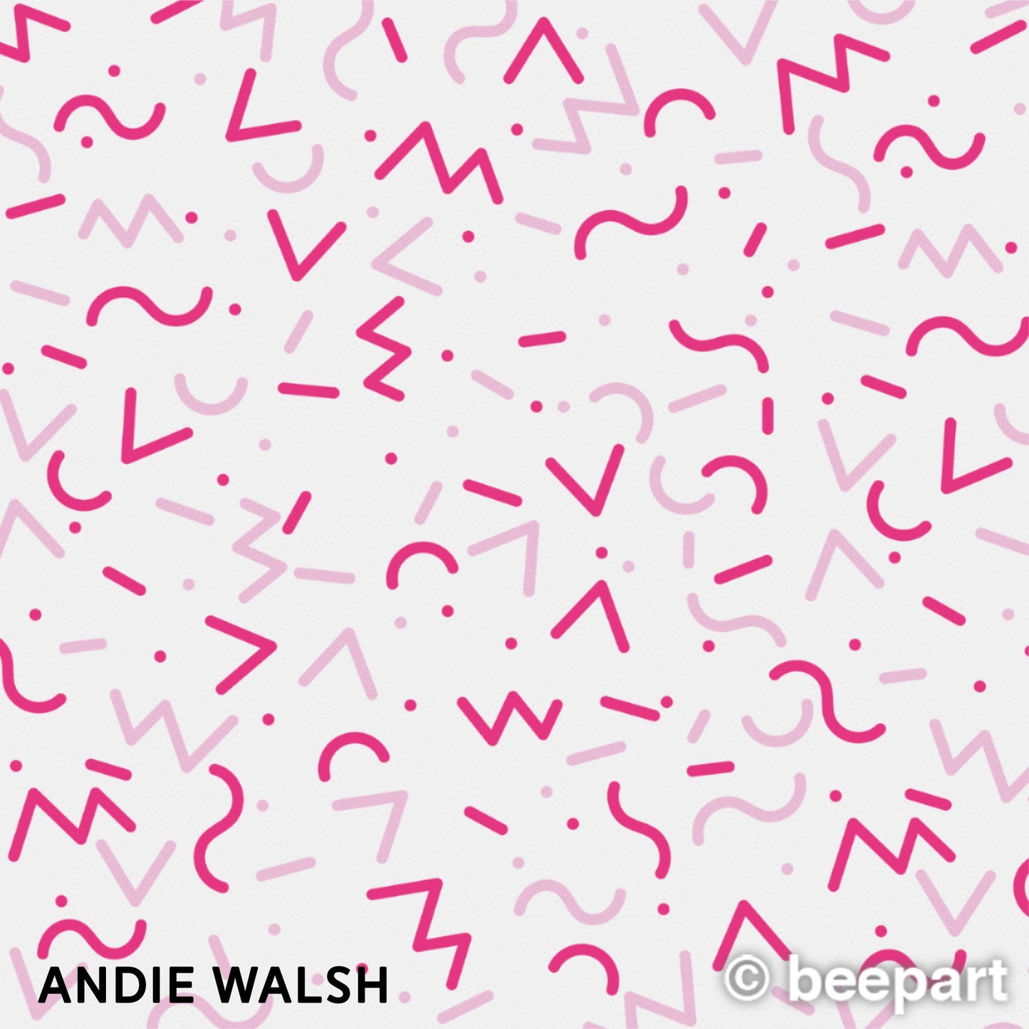 2 color 80s style abstract pattern wall decal set