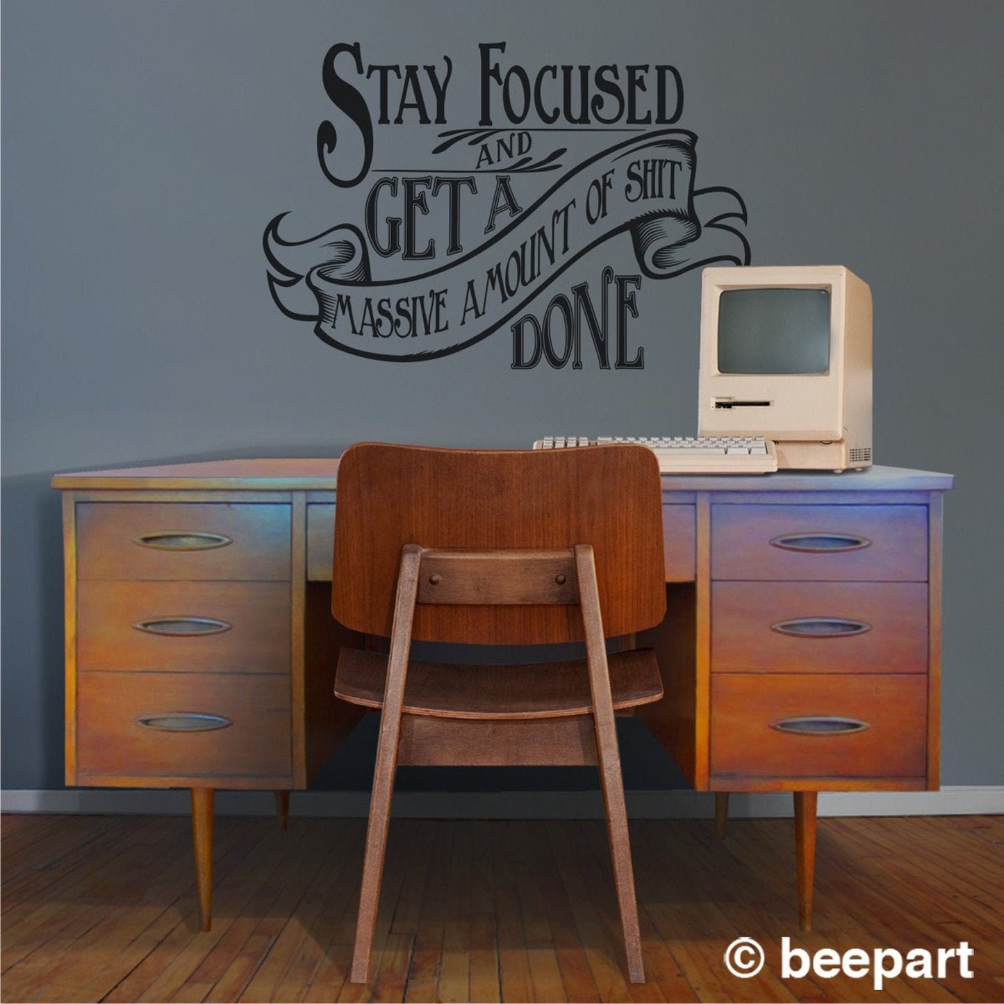 Motivational quote wall decal for office art positive affirmations wall decal for home office wall decor cheeky wall art fun quote sticker