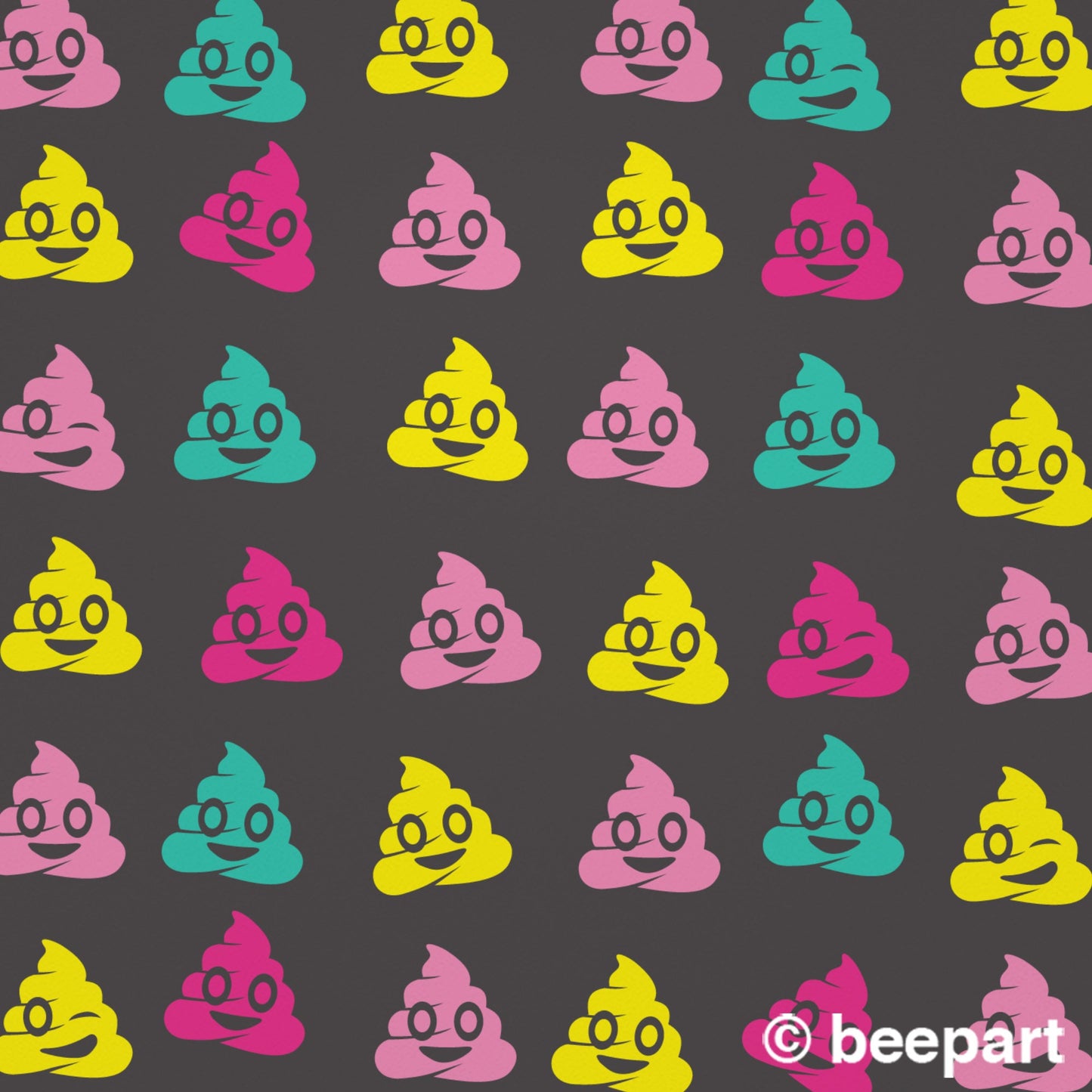 Unicorn Poop Emoji Wall Decal Set