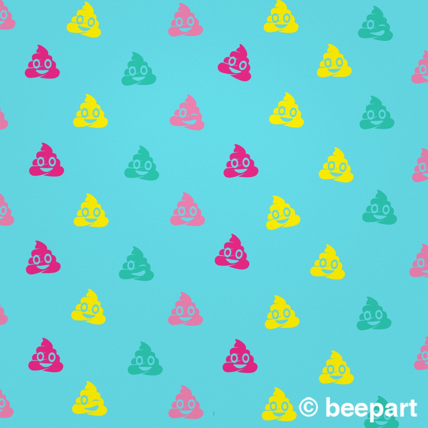 Unicorn Poop Emoji Wall Decal Set