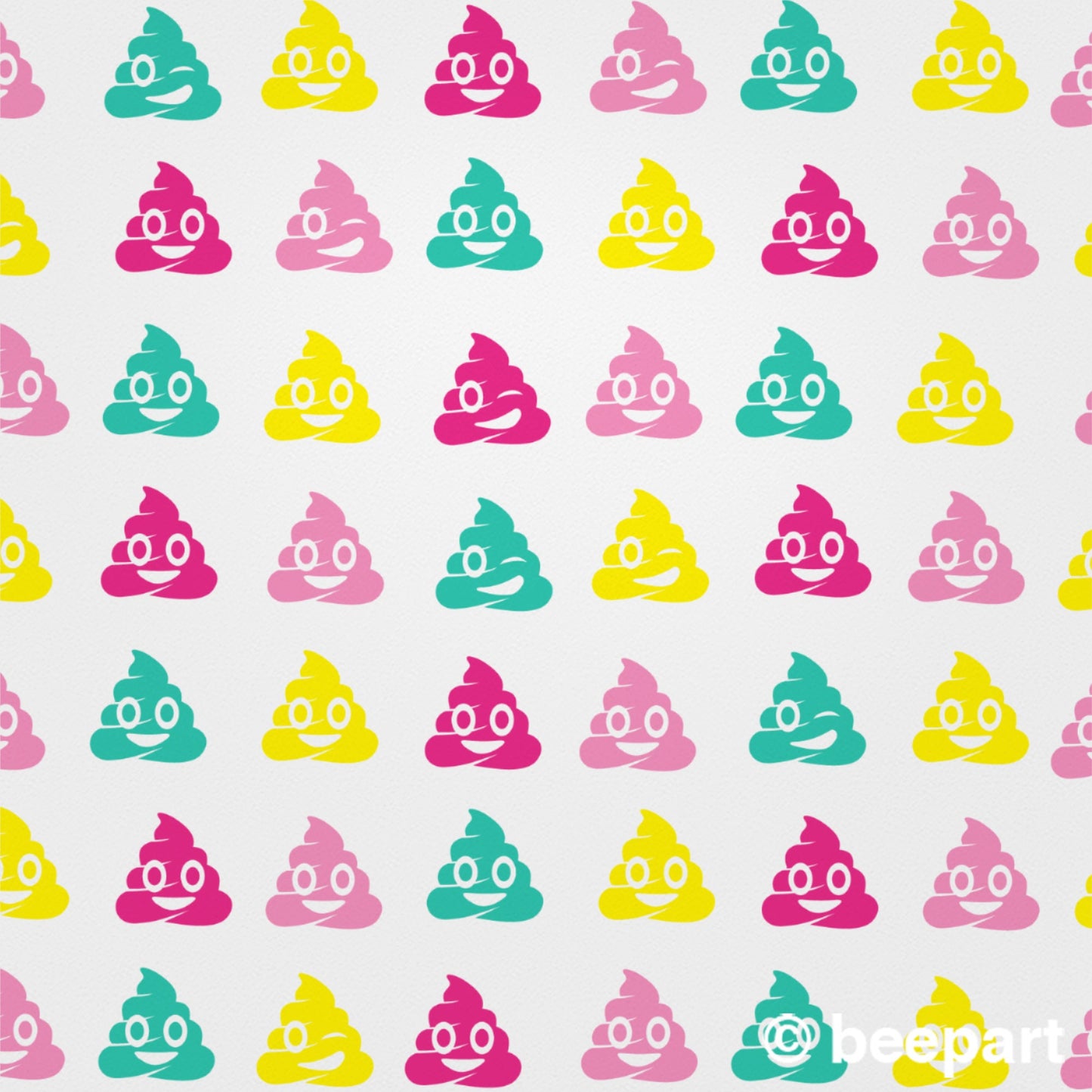Unicorn Poop Emoji Wall Decal Set