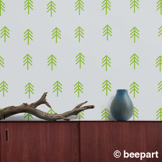 Tree Pattern Wall Decals – Modern Forest Decal Set for Home, Office & Nursery