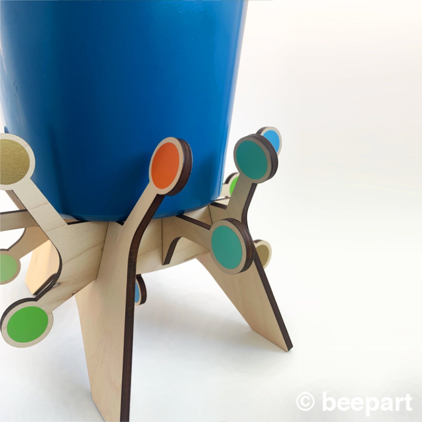KOSMOS starburst plant stand, house plant holder, for 5" pot, atomic starburst, mid century modern, indoor plant stand, plant riser, retro