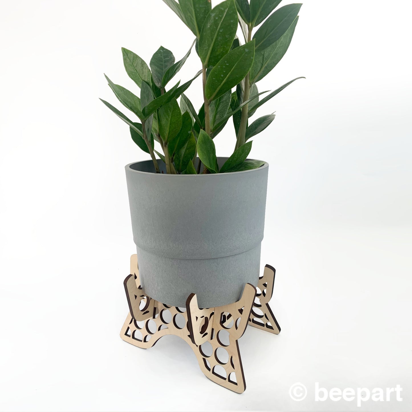 BUNCO Wooden Plant Stand | Indoor Plant Riser for 5–6" Pots