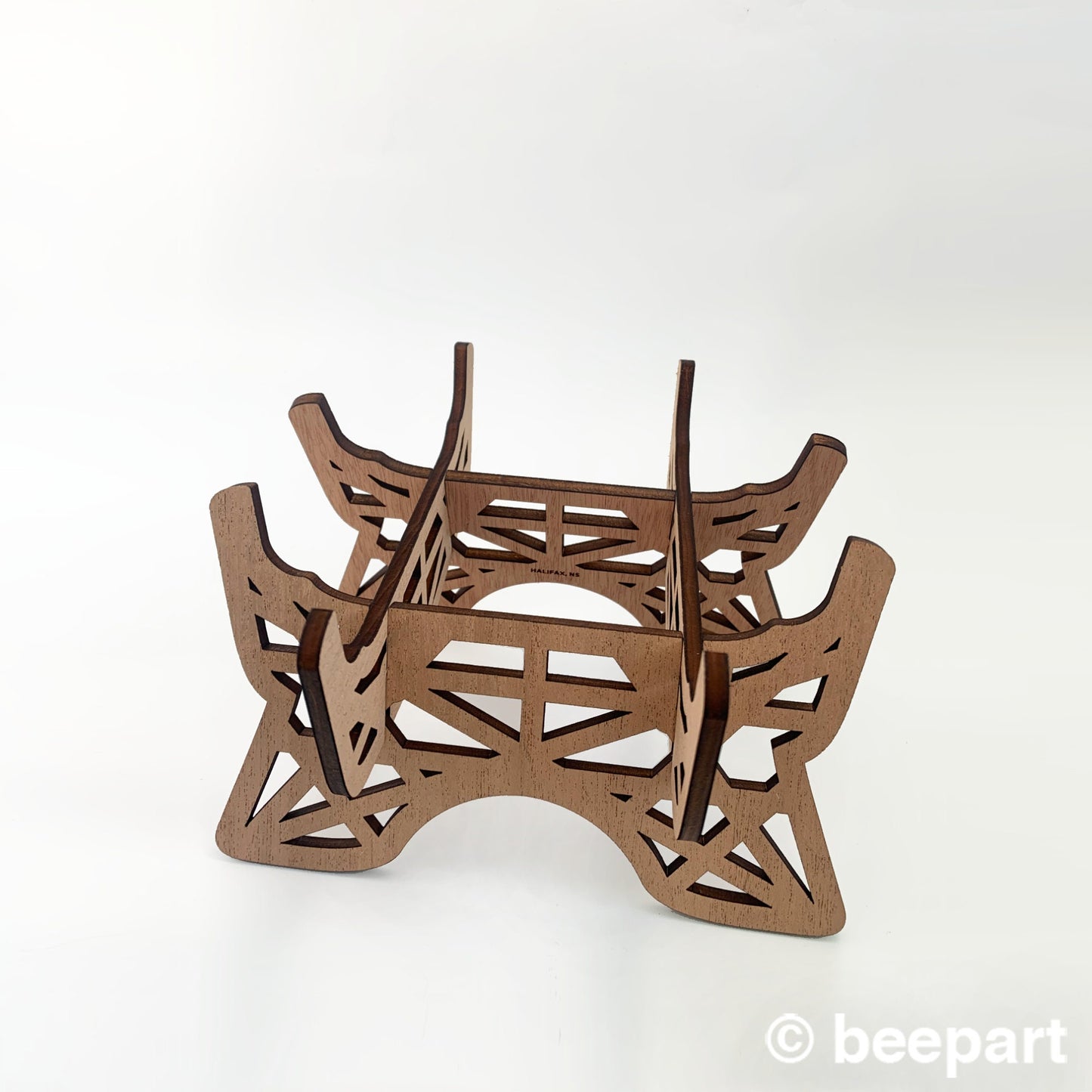 Eiffel Wood Plant Stand – Ornate Indoor Plant Holder for 5–6" Pots