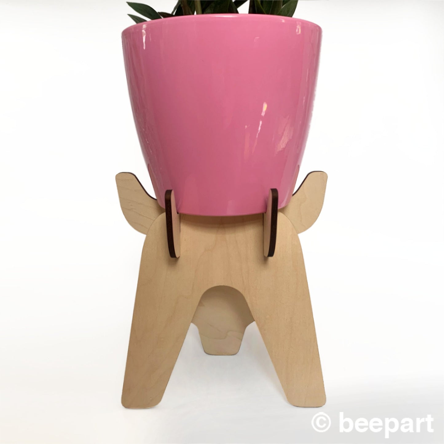 FUNKL Wooden Plant Stand – Sculptural Maple Plant Holder