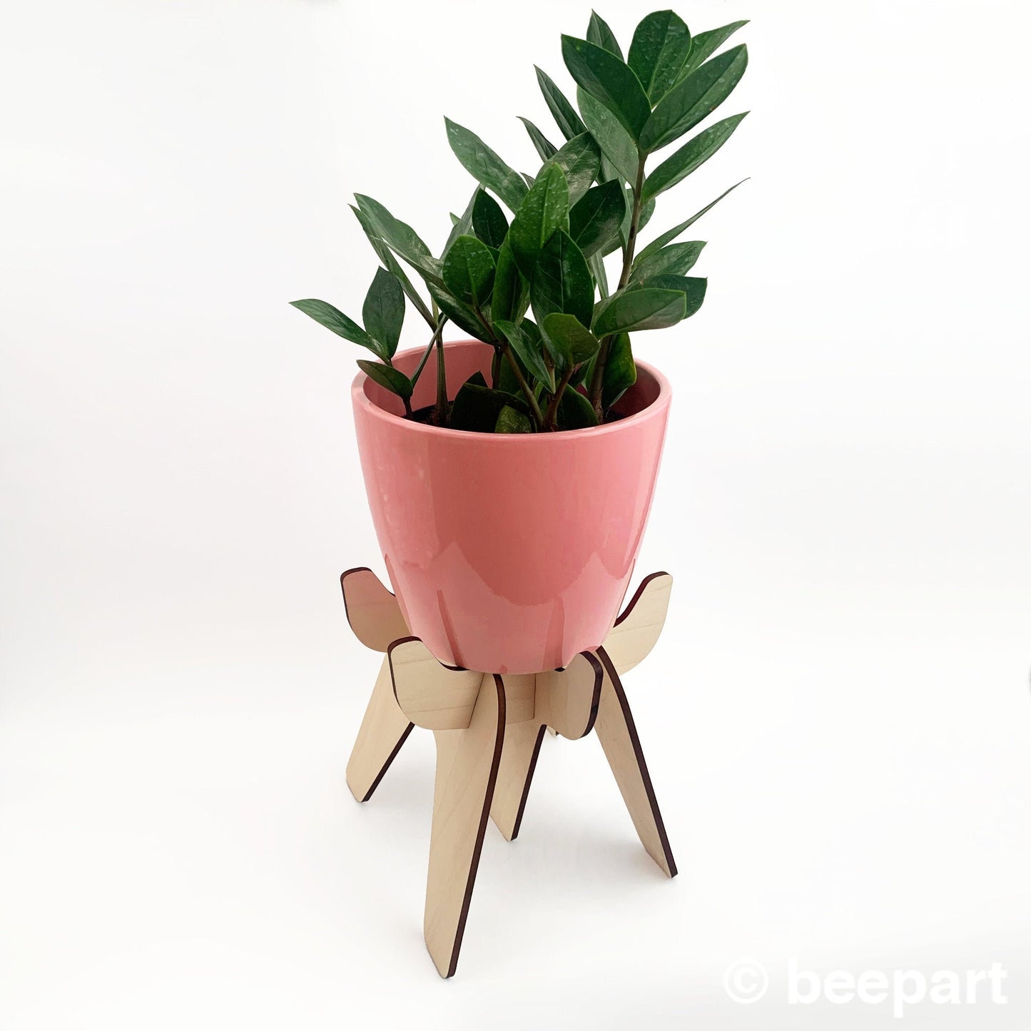 WIM Wooden Plant Stand – Scandinavian-Inspired Indoor Plant Pedestal
