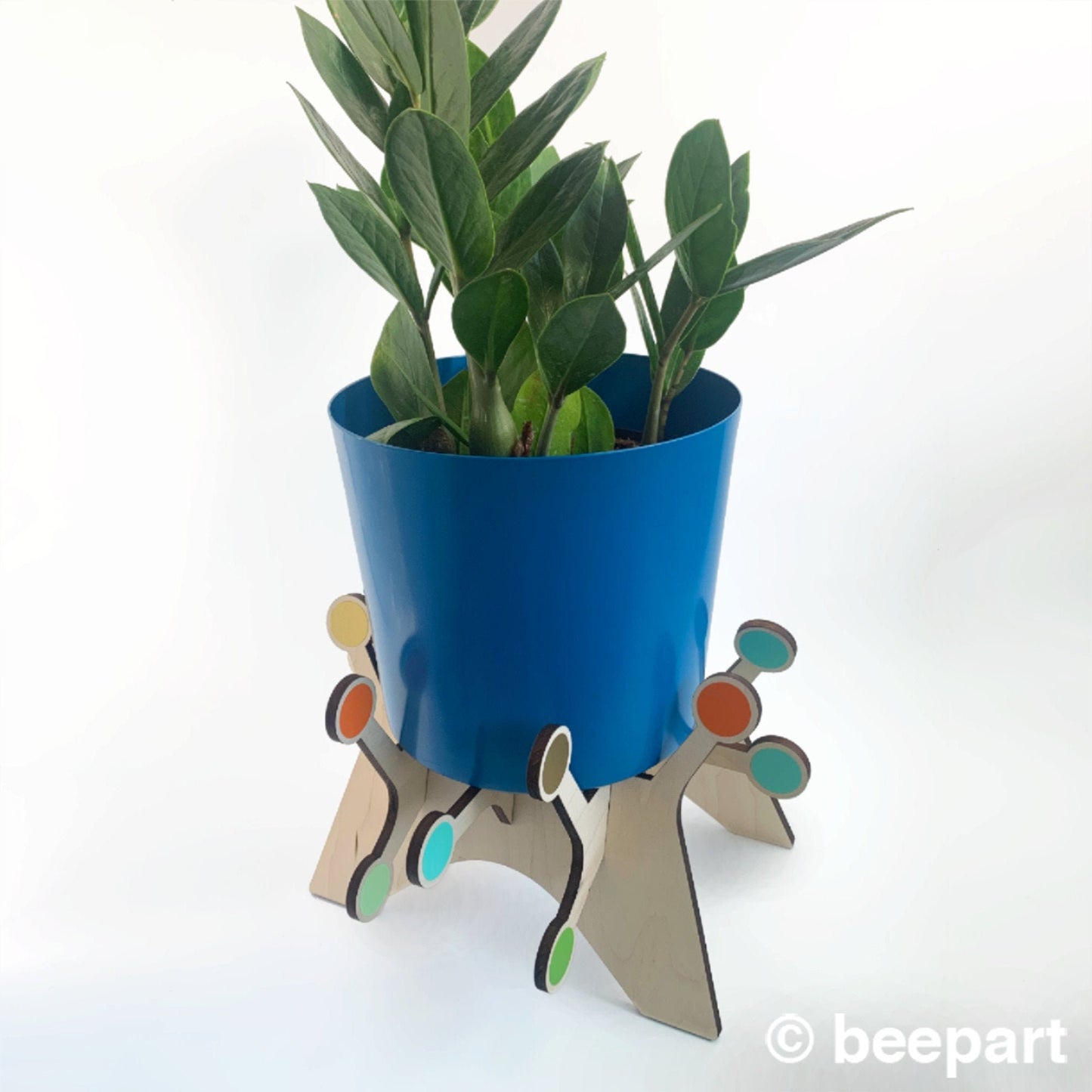 KOSMOS starburst plant stand, house plant holder, for 5" pot, atomic starburst, mid century modern, indoor plant stand, plant riser, retro