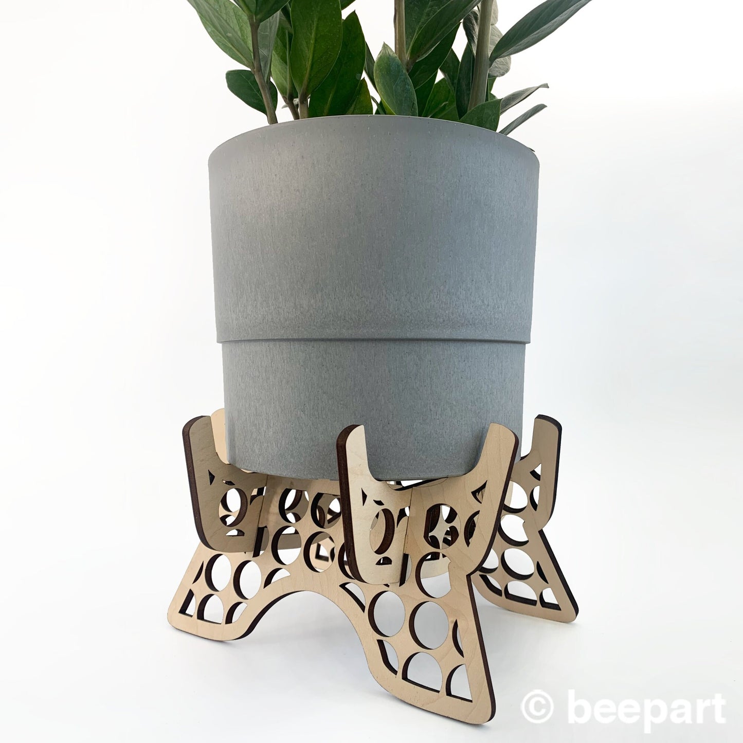 BUNCO Wooden Plant Stand | Indoor Plant Riser for 5–6" Pots
