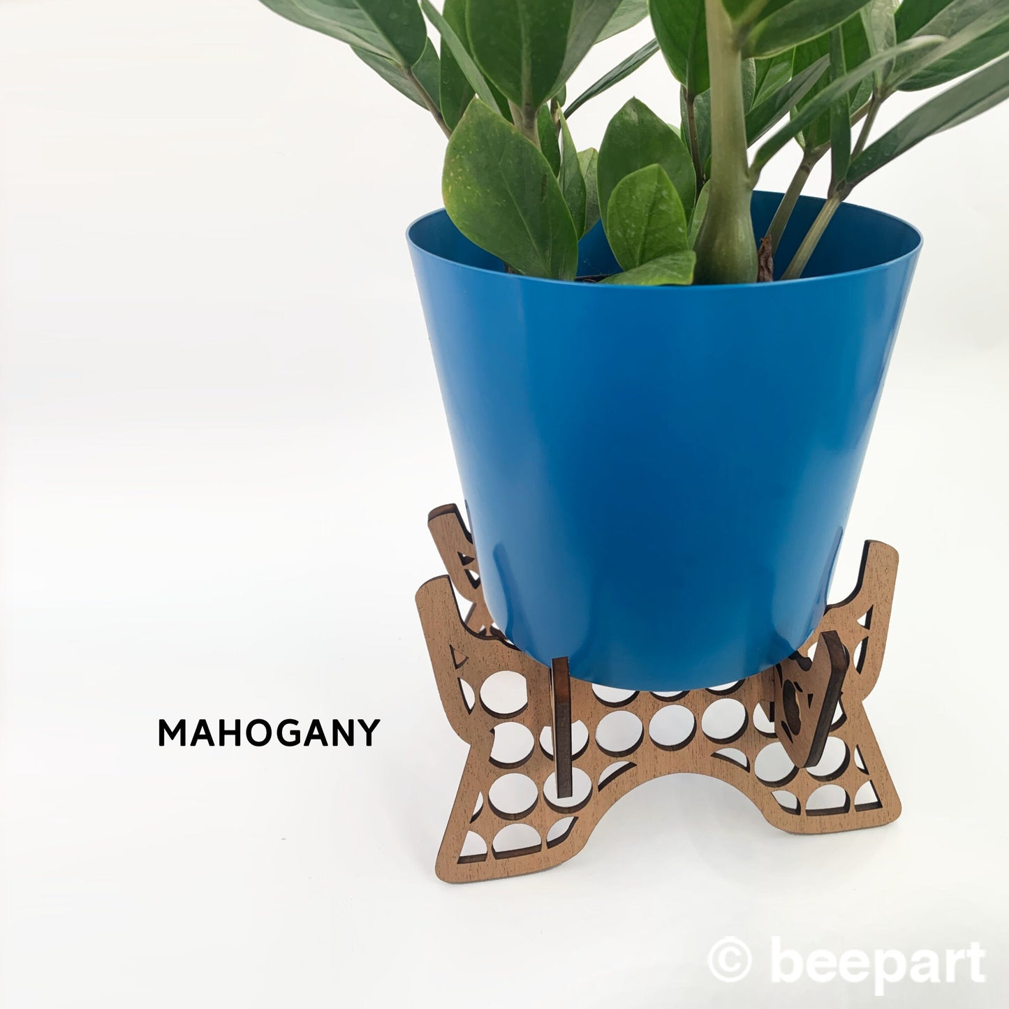 BUNCO Wooden Plant Stand | Indoor Plant Riser for 5–6" Pots