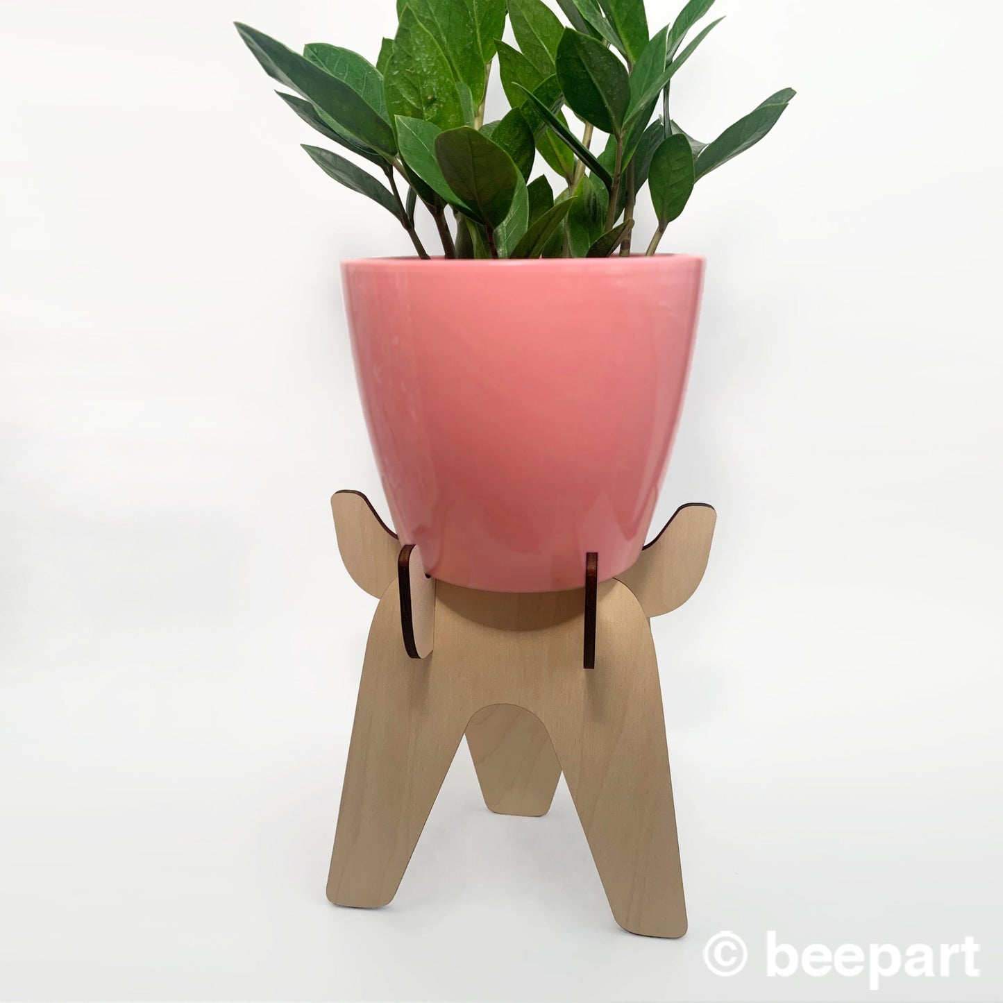 WIM Wooden Plant Stand – Scandinavian-Inspired Indoor Plant Pedestal