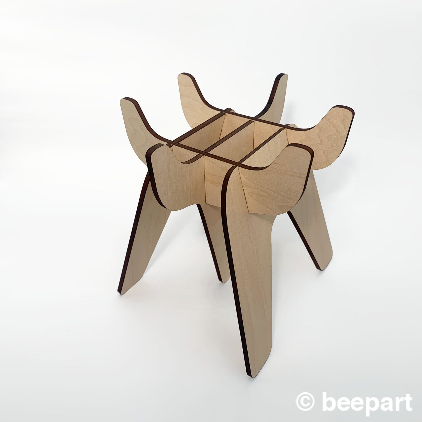 WIM Wooden Plant Stand – Scandinavian-Inspired Indoor Plant Pedestal