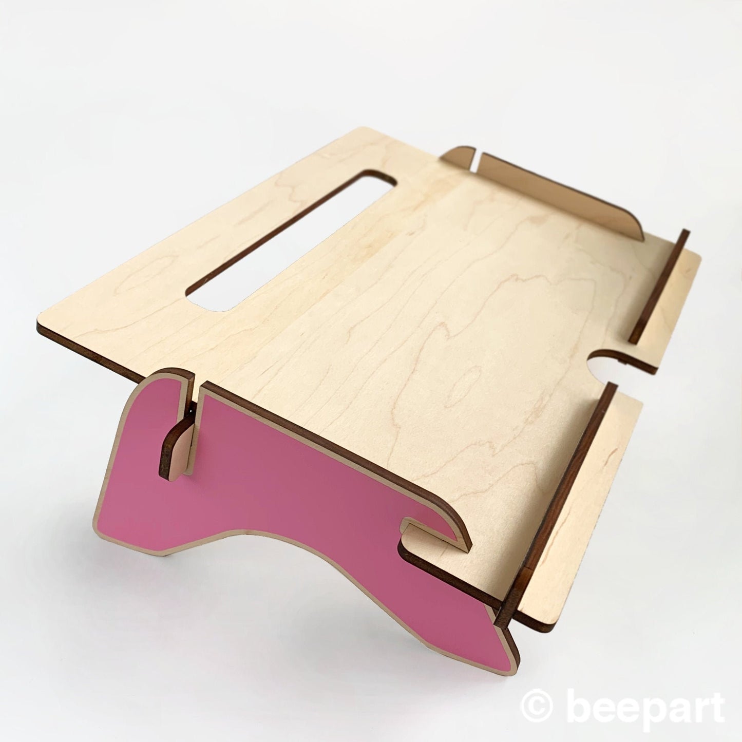 TANDIE Wood Laptop Stand | Ergonomic Wooden MacBook Riser | beepart