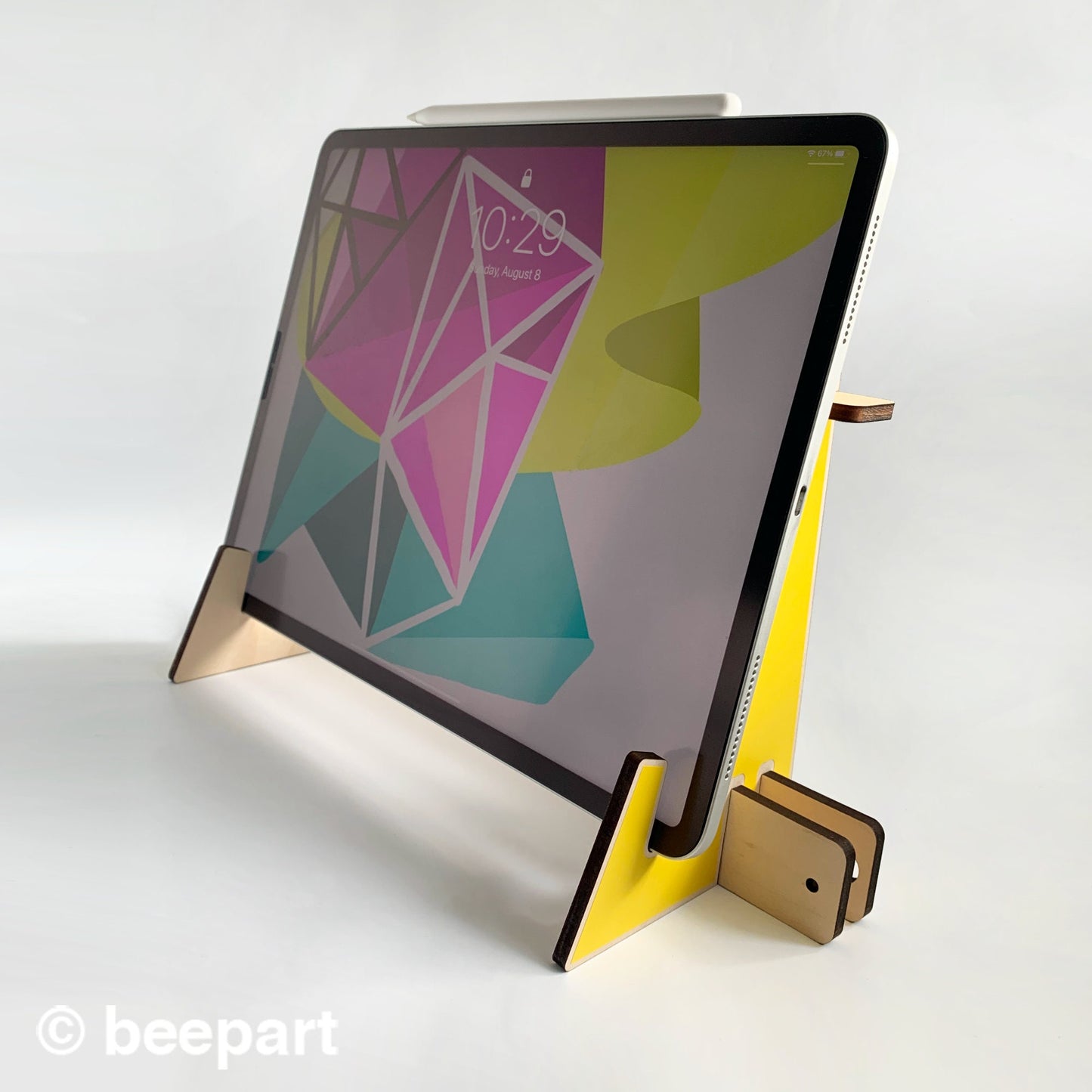 XR 3000 Wood Tablet Stand – Dual-Function iPad & Drawing Stand with Stylus Holder