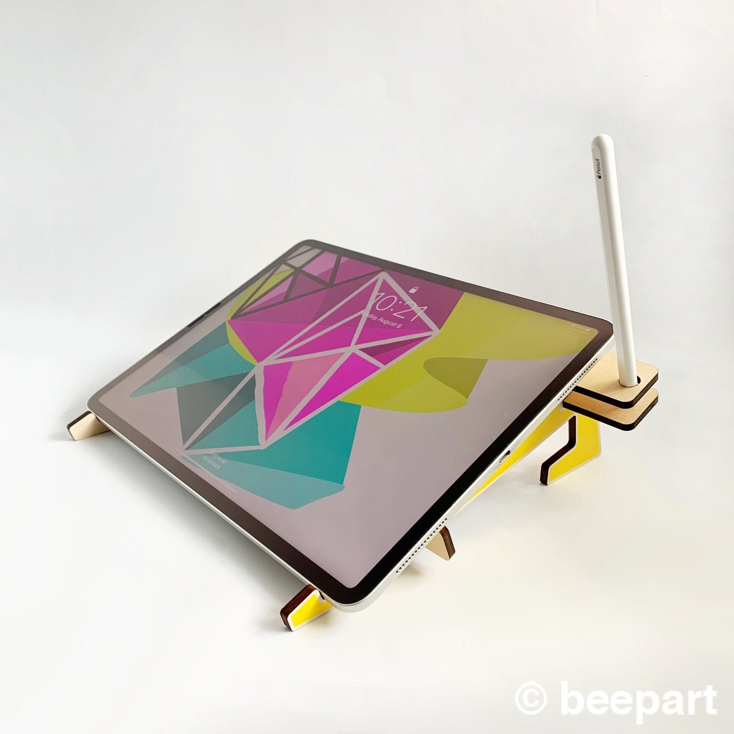 XR 3000 Wood Tablet Stand – Dual-Function iPad & Drawing Stand with Stylus Holder