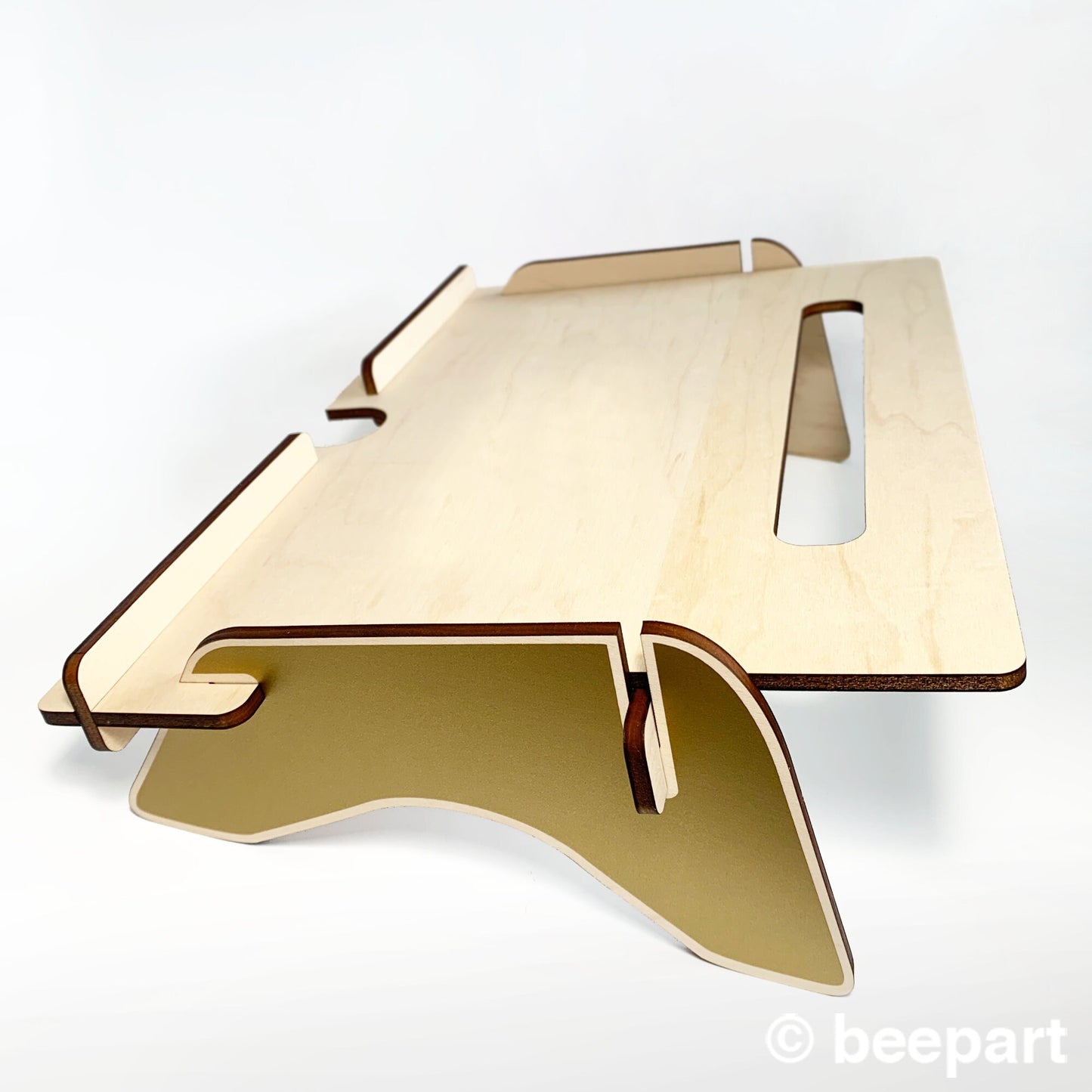 TANDIE Wood Laptop Stand | Ergonomic Wooden MacBook Riser | beepart