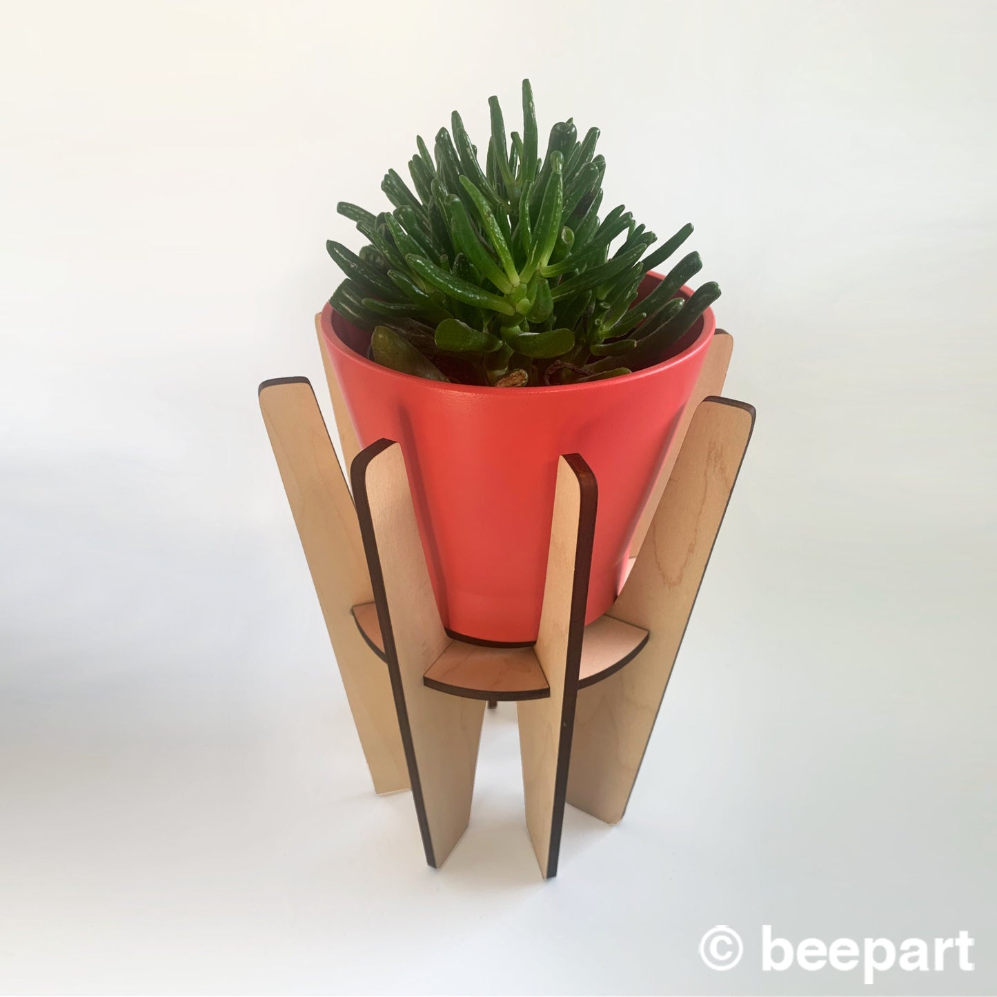 MONTCLAIR Mid-Century Modern Plant Stand – Indoor Wood Plant Pedestal