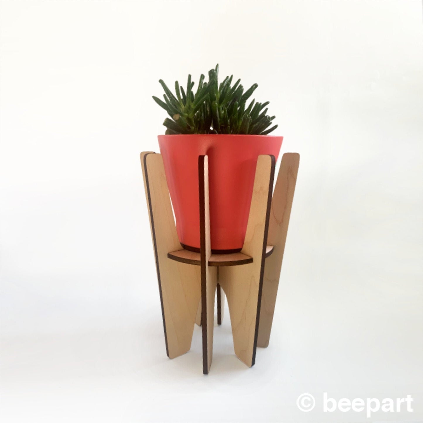 MONTCLAIR Wood Plant Stand | Mid-Century Modern Indoor Plant Pedestal
