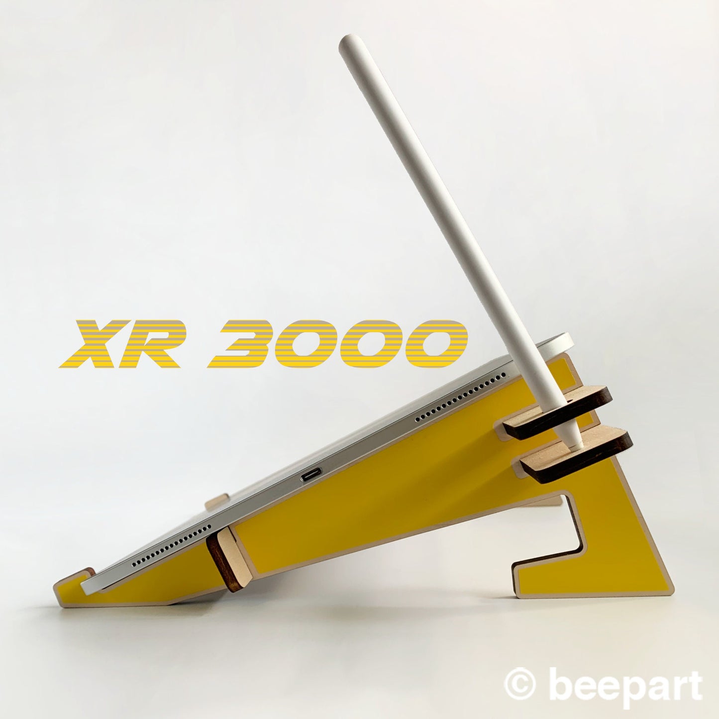 XR 3000 Wood Tablet Stand – Dual-Function iPad & Drawing Stand with Stylus Holder