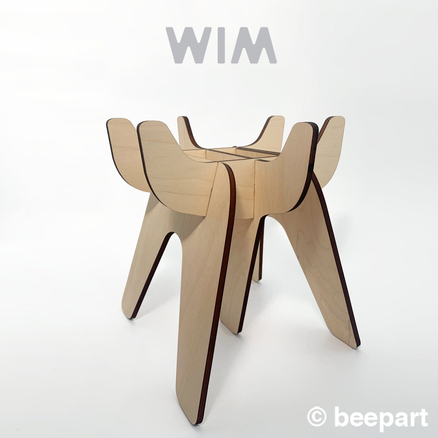 WIM Wooden Plant Stand – Scandinavian-Inspired Indoor Plant Pedestal