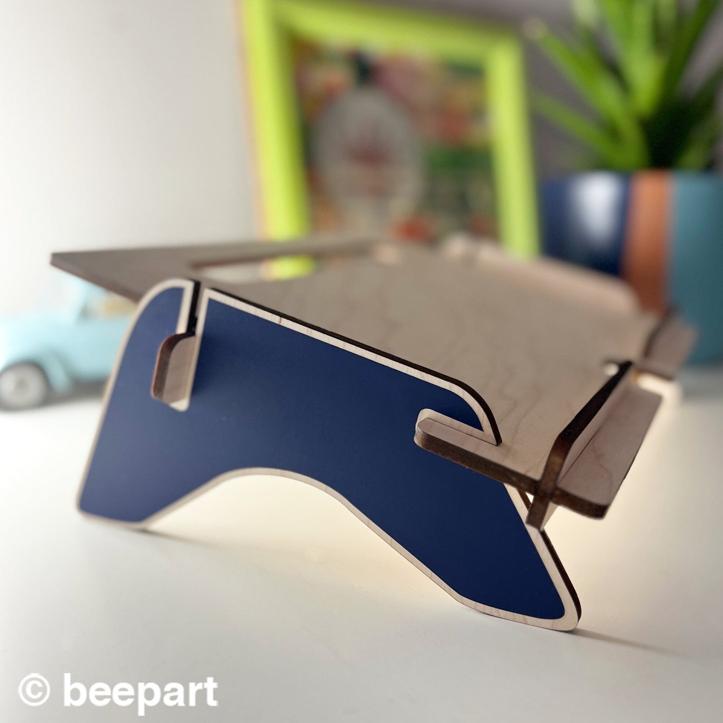 TANDIE Wood Laptop Stand | Ergonomic Wooden MacBook Riser | beepart