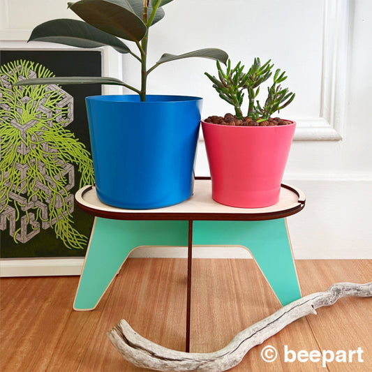 Double plant stand for 2 plants twin plant holder for indoor plants house plant plant riser colorful plant pedestal custom color stand