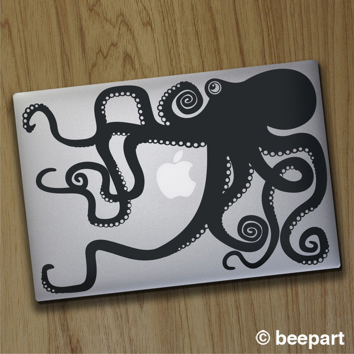Red Octopus Laptop Decal | Vinyl Sticker for MacBook & PC
