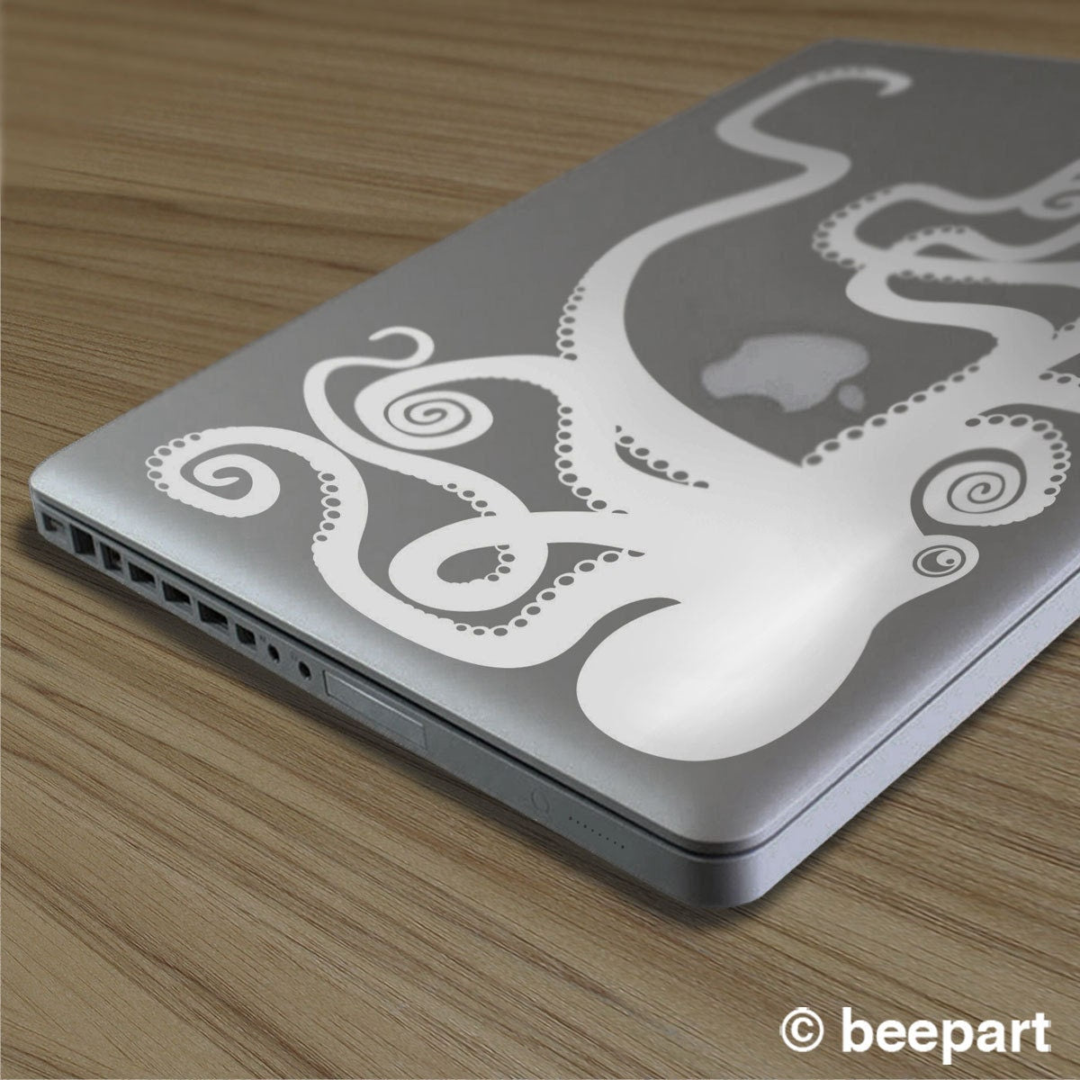 Red Octopus Laptop Decal | Vinyl Sticker for MacBook & PC