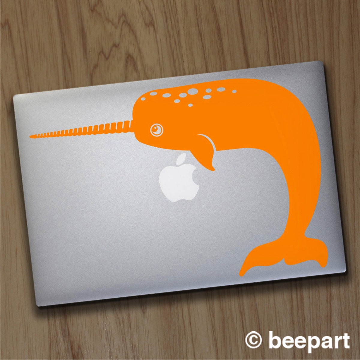 Narwhal Laptop Decal – Cute Animal Vinyl Sticker for MacBook & PC
