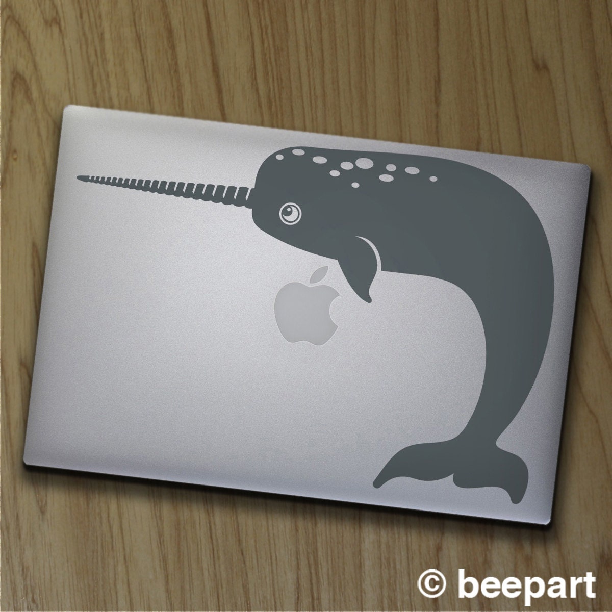 Narwhal Laptop Decal – Cute Animal Vinyl Sticker for MacBook & PC