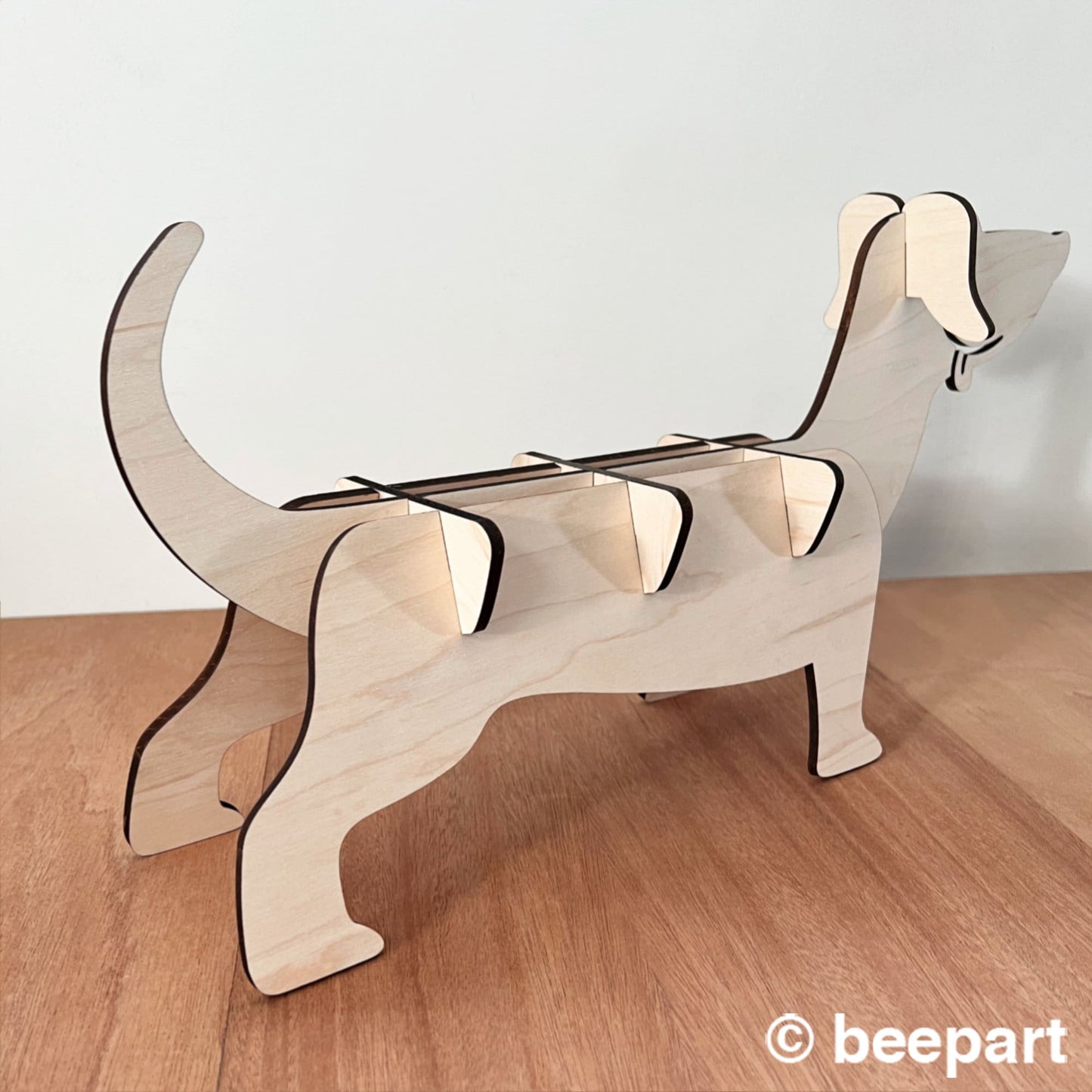 BERNARD Dachshund Plant Stand | Dog Shaped Wood Indoor Plant Holder