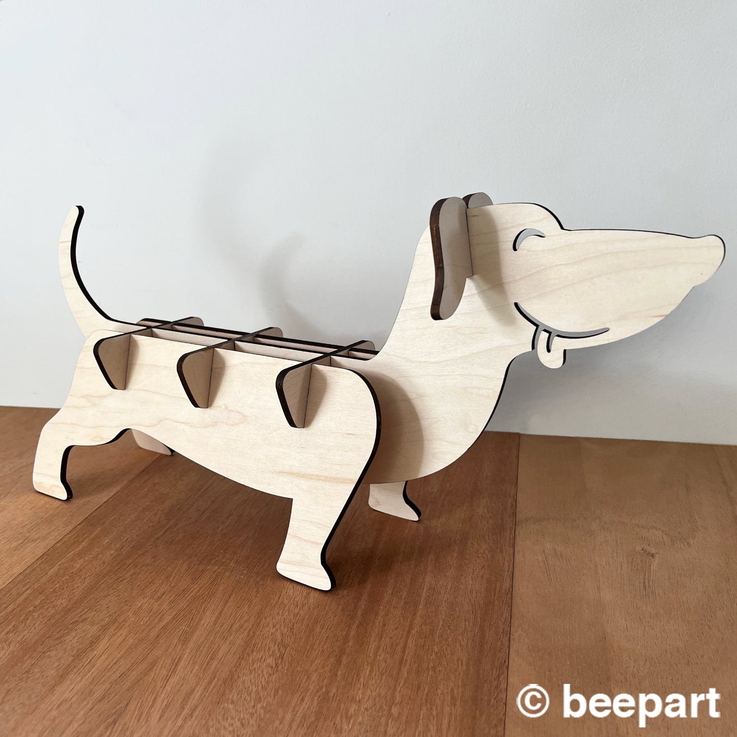 BERNARD Dachshund Plant Stand | Dog Shaped Wood Indoor Plant Holder