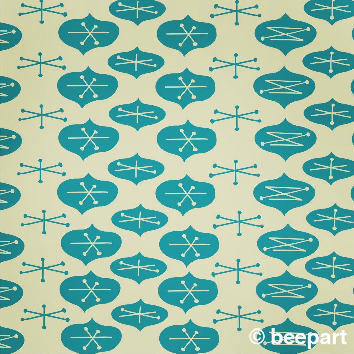 Mid Century Modern Wall Decal Set