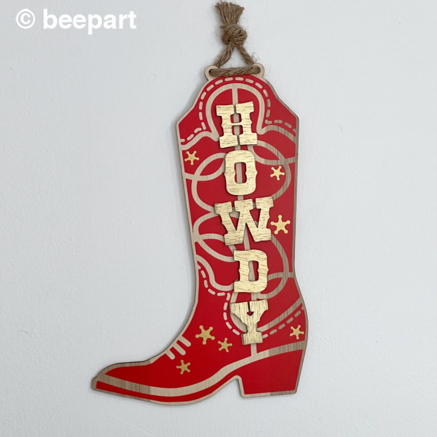 Cowboy boot door sign custom color Howdy sign entranceway sign country door hanger country music art cowboy chic cowgirl door hanger