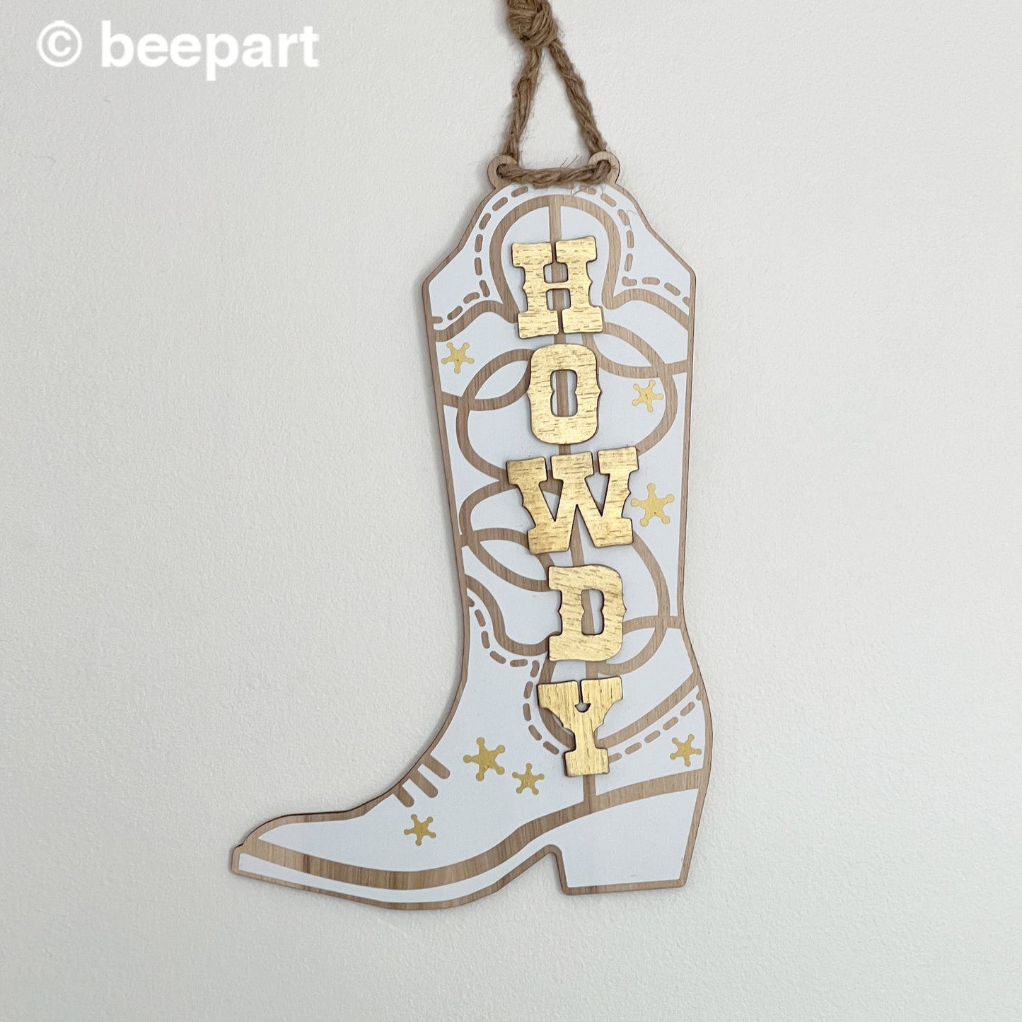 Cowboy boot door sign custom color Howdy sign entranceway sign country door hanger country music art cowboy chic cowgirl door hanger