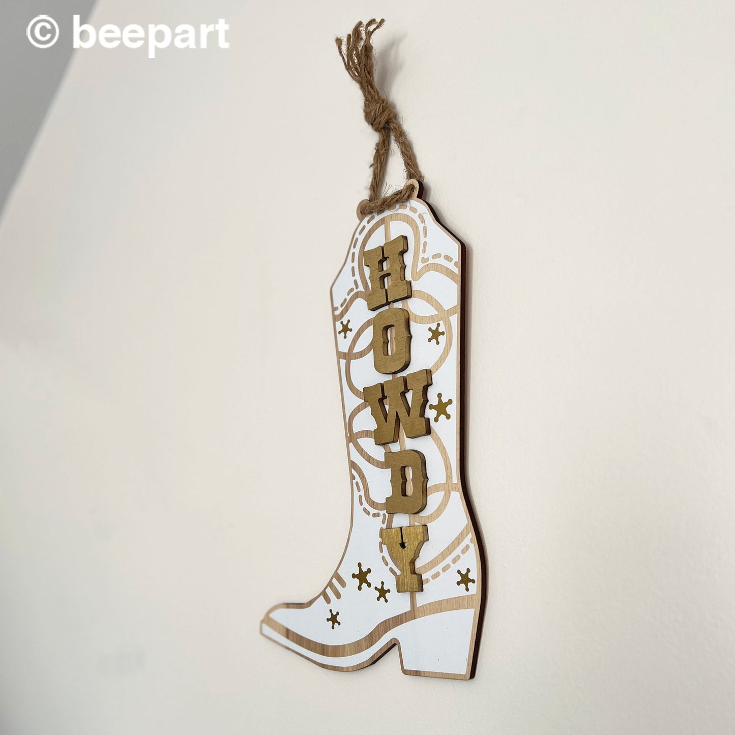 Cowboy boot door sign custom color Howdy sign entranceway sign country door hanger country music art cowboy chic cowgirl door hanger