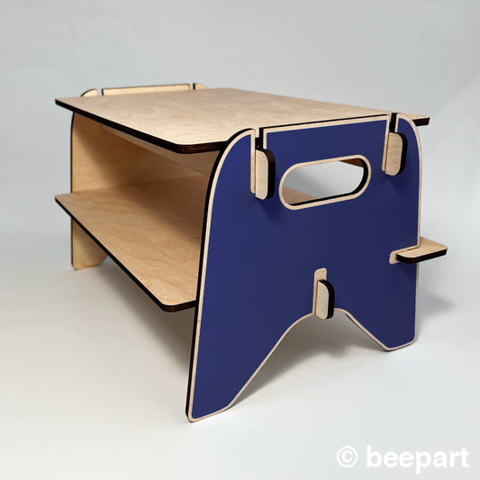 FUTURO Wood Monitor Stand with Shelf | Ergonomic Desk Riser – Custom Colour