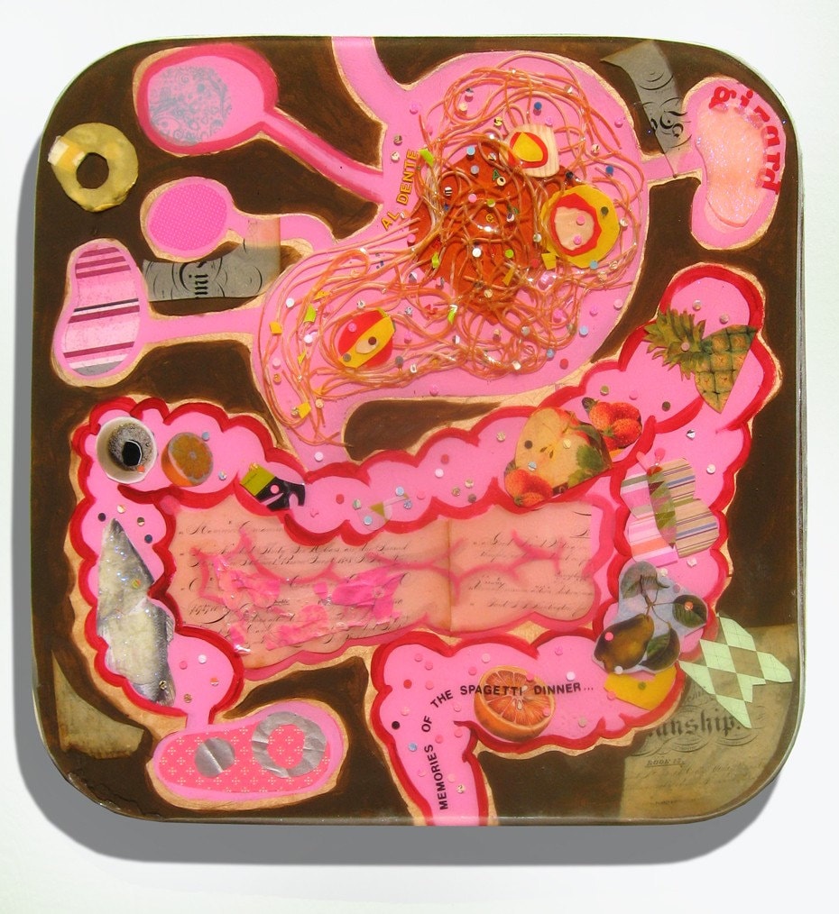 memories of the spagetti dinner decoupage