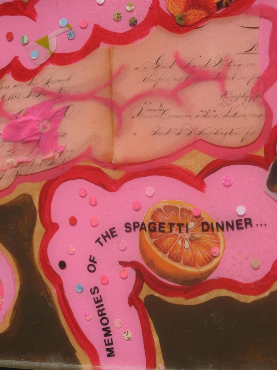 memories of the spagetti dinner decoupage