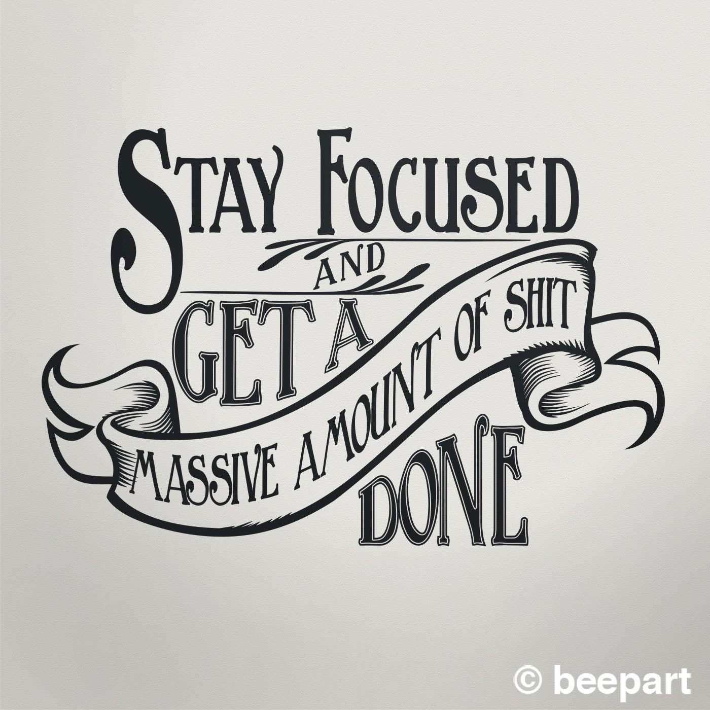 Motivational quote wall decal for office art positive affirmations wall decal for home office wall decor cheeky wall art fun quote sticker