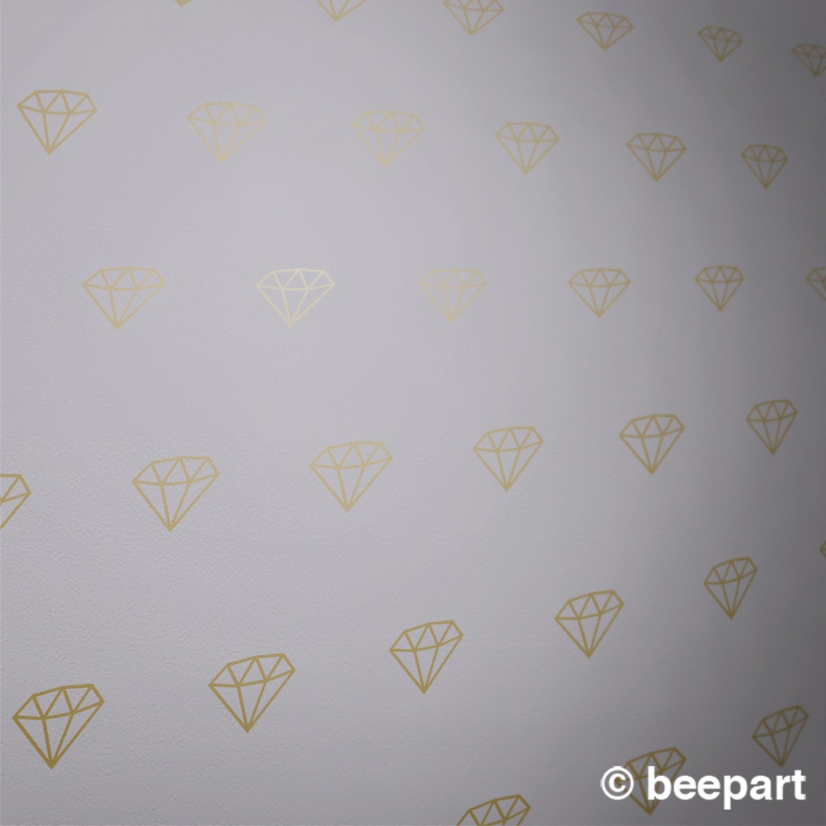 Diamond Pattern Wall Decal Set | Gemstone Vinyl Stickers – Set of 56 or 112