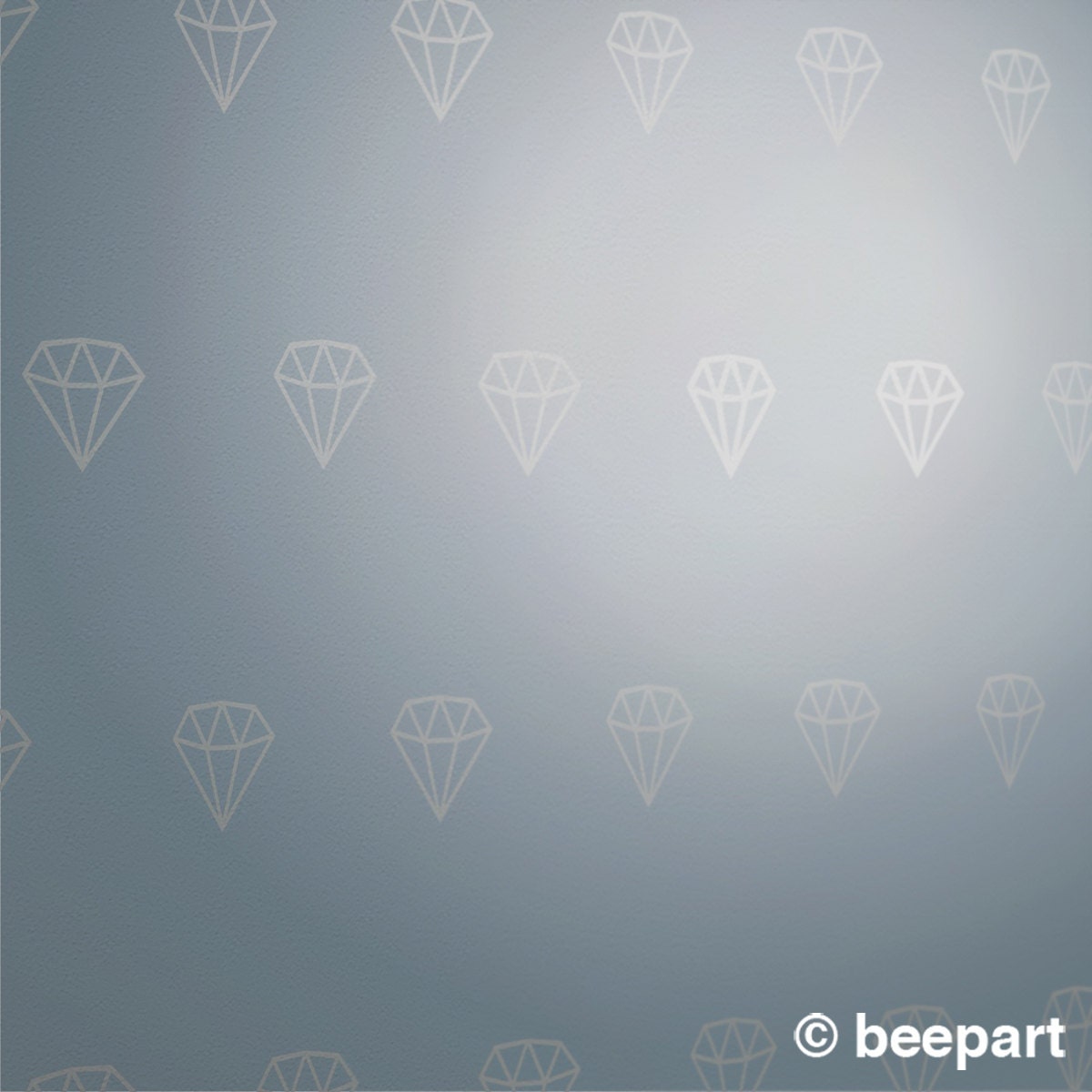 Diamond Pattern Wall Decal Set | Gemstone Vinyl Stickers – Set of 56 or 112