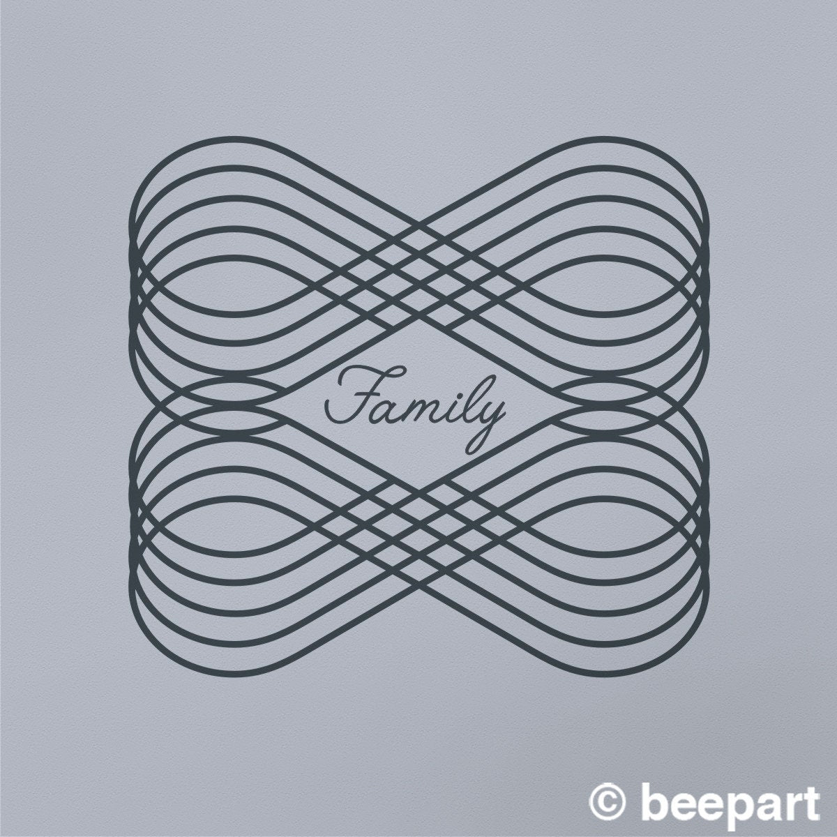 Eternal Love Wall Decal | Custom Infinity Script Home & Nursery Decor